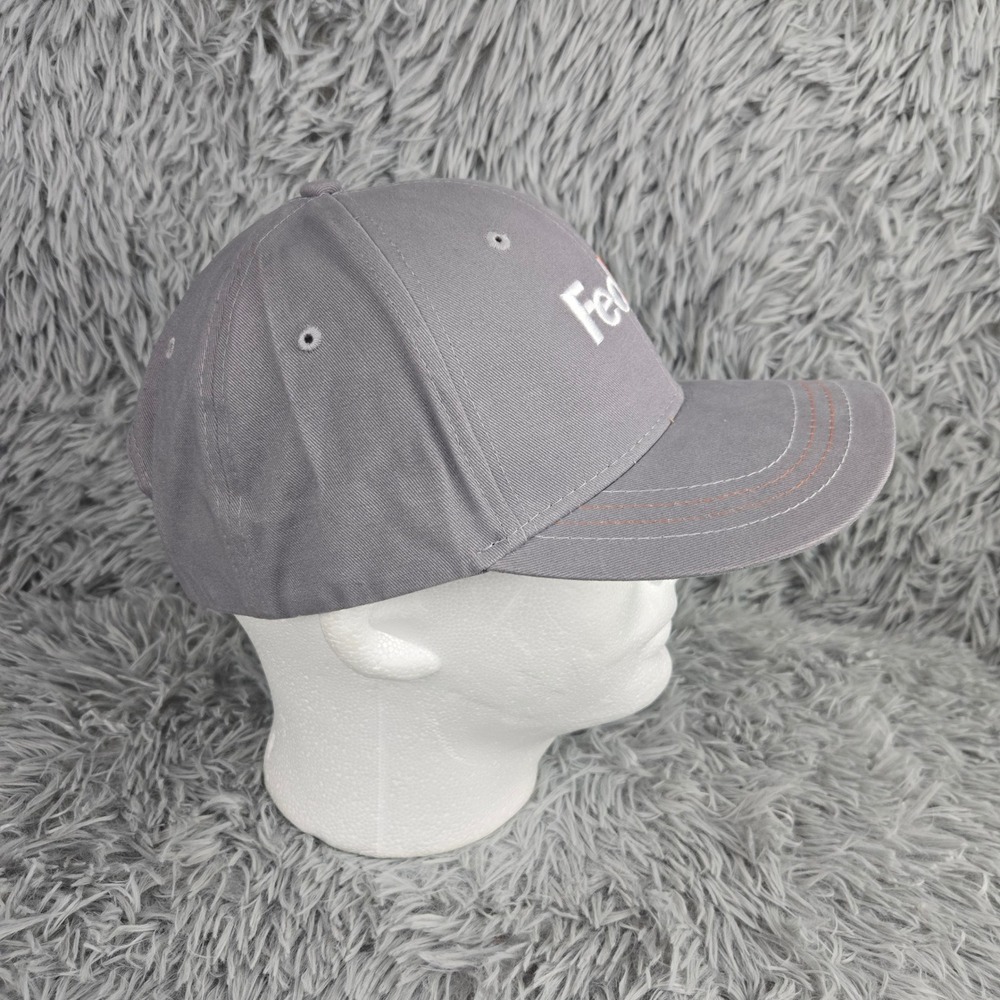 FedEx Express Baseball Cap Hat OSFM Grey Embroidered‎ Snapback BDA Cotton - Picture 6 of 8